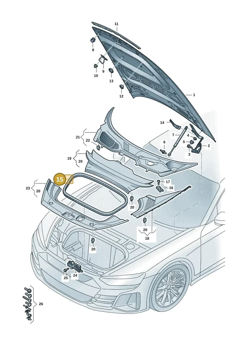 4J3823727A — Audi RS e-tron GT (2020-2025) diagram 4j1823000, position 15