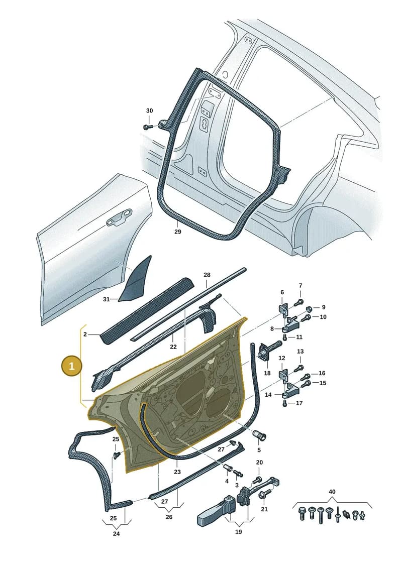 4J3833051C — Audi RS e-tron GT (2020-2025) diagram 4j1833010, position 1