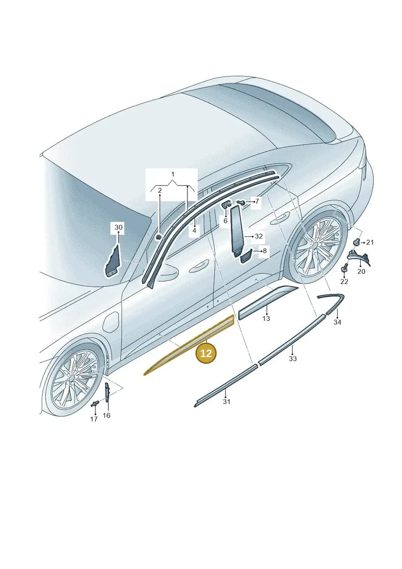 4J3853959B5GQ — Audi RS e-tron GT (2020-2025) diagram 4j1853200, position 12