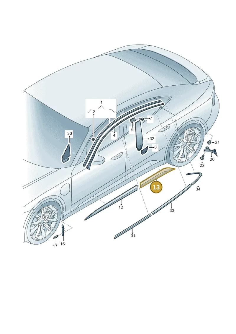 4J3853969B5GQ — Audi RS e-tron GT (2020-2025) diagram 4j1853200, position 13