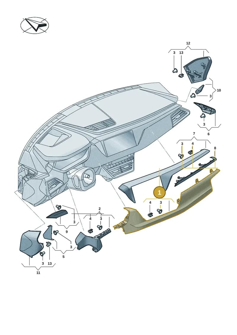 4J3854378KVB4 — Audi RS e-tron GT (2020-2025) diagram 4j1857200, position 1