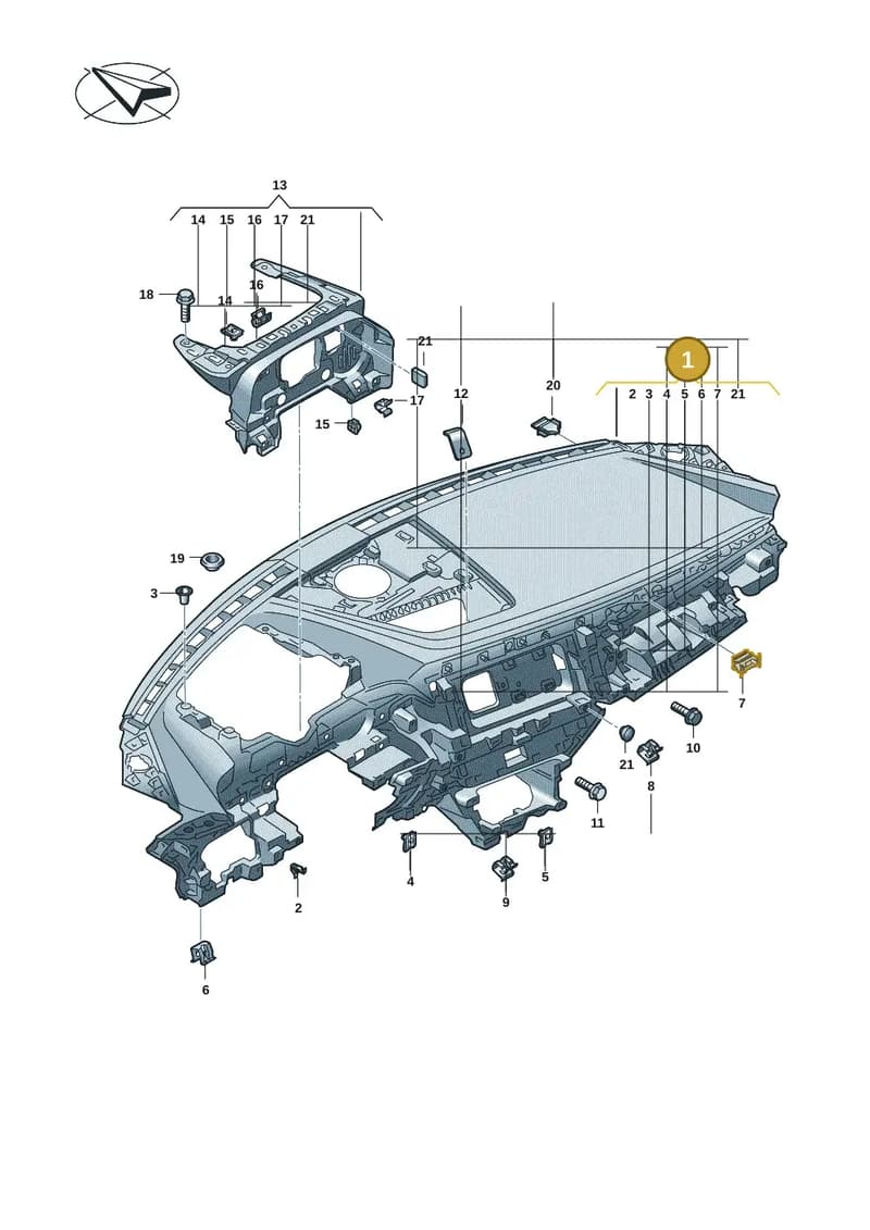 4J3857003F38M — Audi RS e-tron GT (2020-2025) diagram 4j1857100, position 1