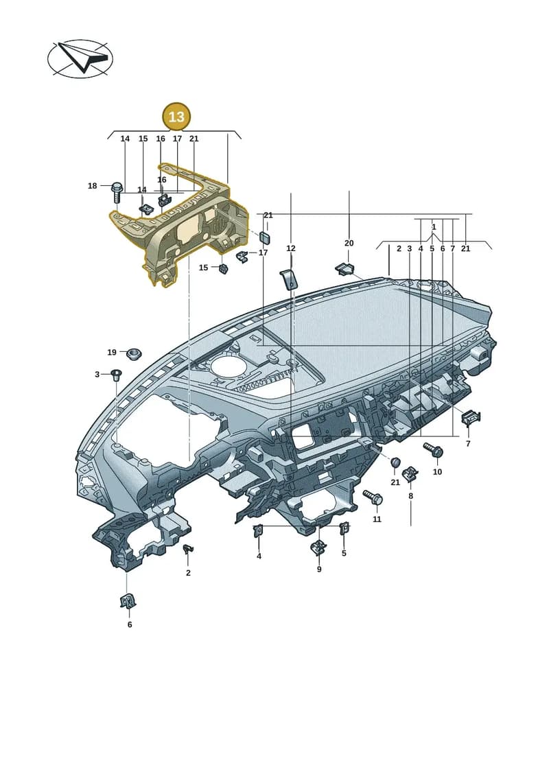 4J3857318A — Audi RS e-tron GT (2020-2025) diagram 4j1857100, position 13