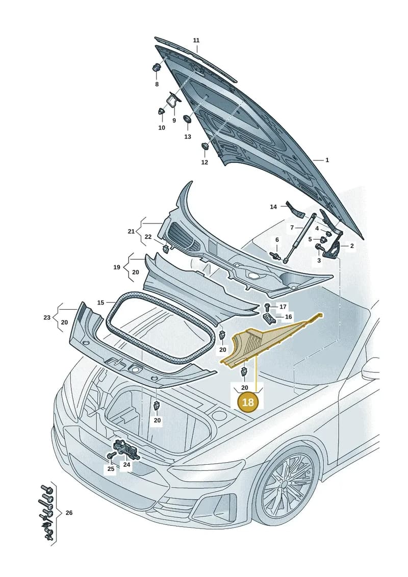 4J3863041B0K1 — Audi RS e-tron GT (2020-2025) diagram 4j1823000, position 18