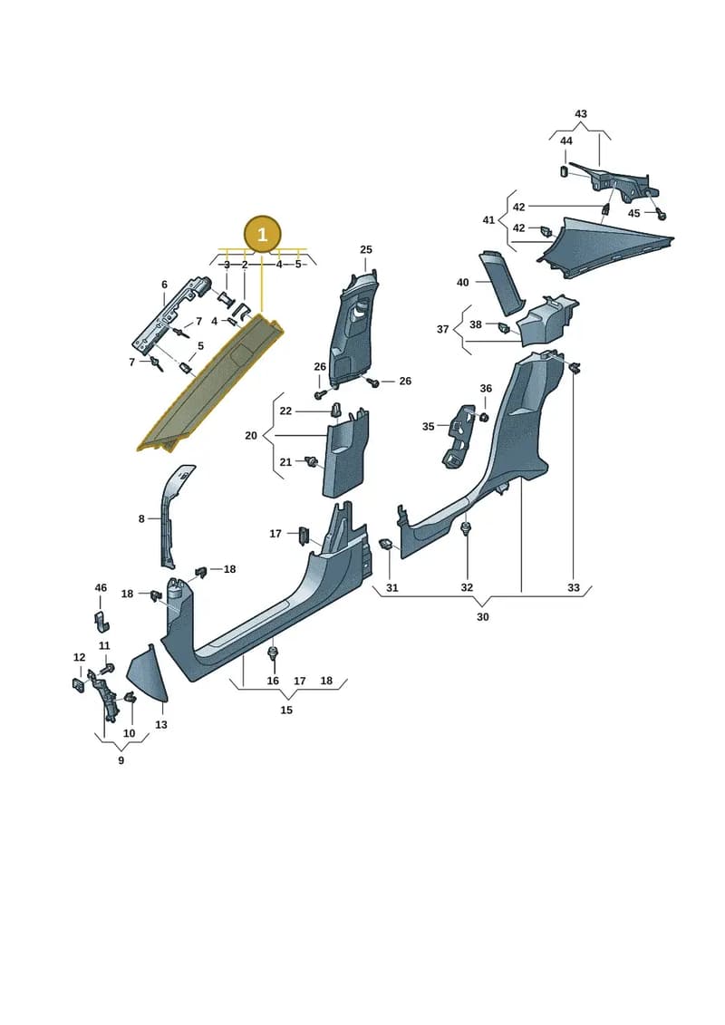 4J3867234AOX7 — Audi RS e-tron GT (2020-2025) diagram 4j1867650, position 1