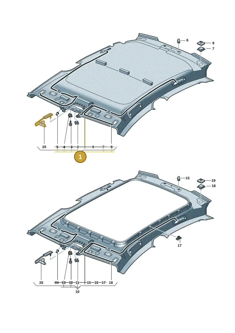 4J3867501GOX7 — Audi RS e-tron GT (2020-2025) diagram 4j1867550, position 1