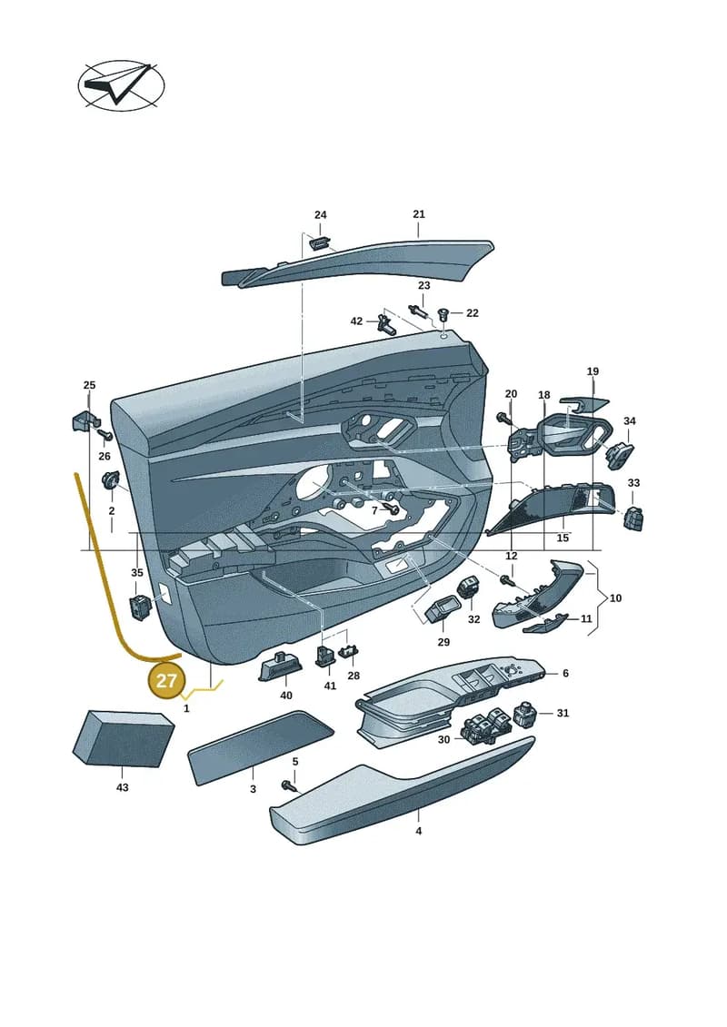 4J3867911 — Audi RS e-tron GT (2020-2025) diagram 4j1867000, position 27