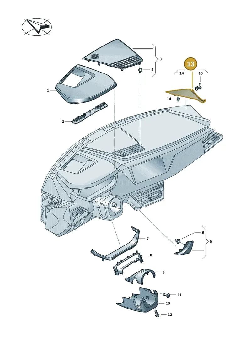 4J38681476PS — Audi RS e-tron GT (2020-2025) diagram 4j1857150, position 13