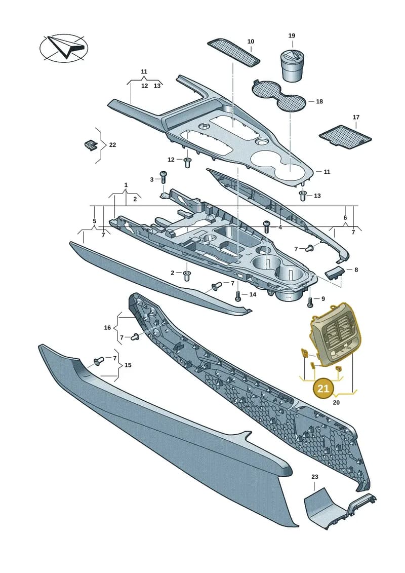 4J3898030B — Audi RS e-tron GT (2020-2025) diagram 4j1863510, position 21