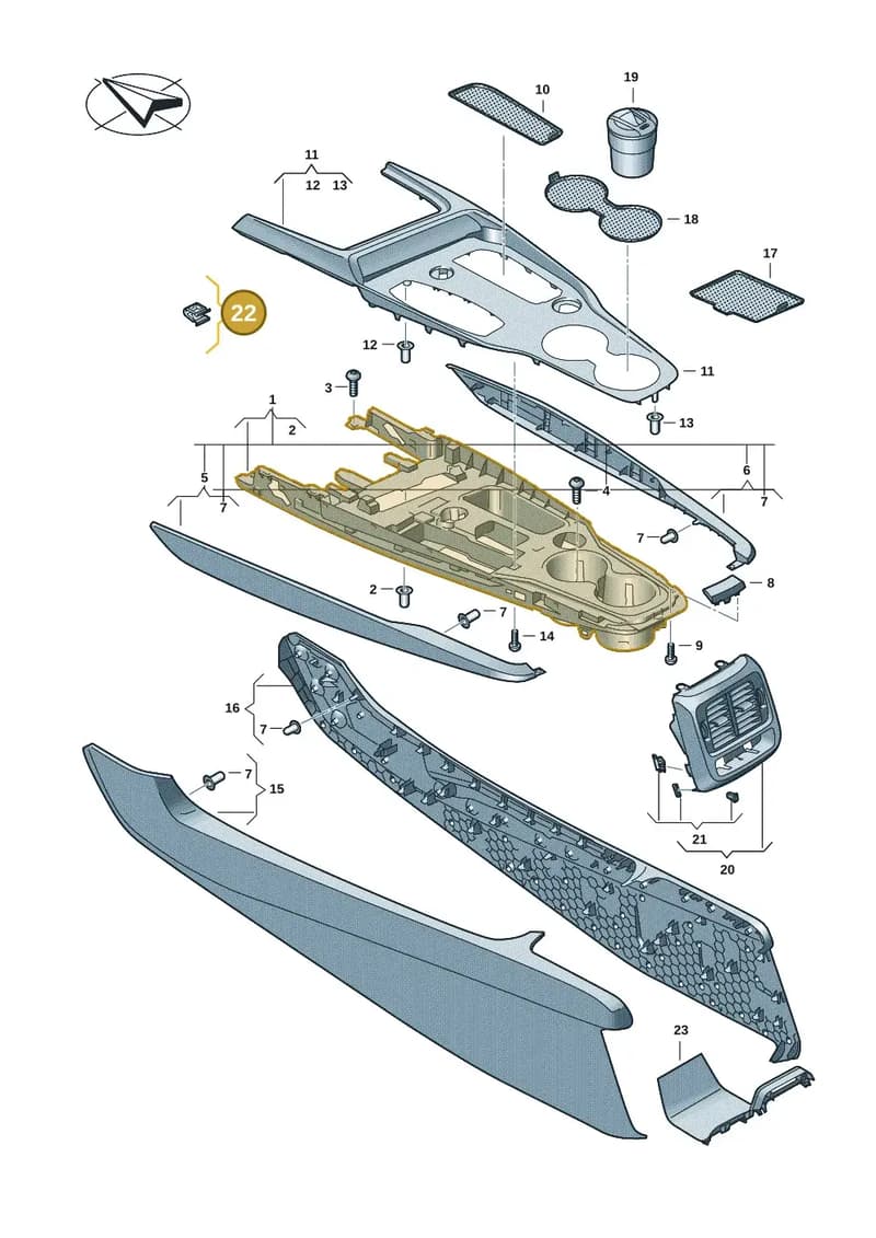 4J3898030C — Audi RS e-tron GT (2020-2025) diagram 4j1863510, position 22