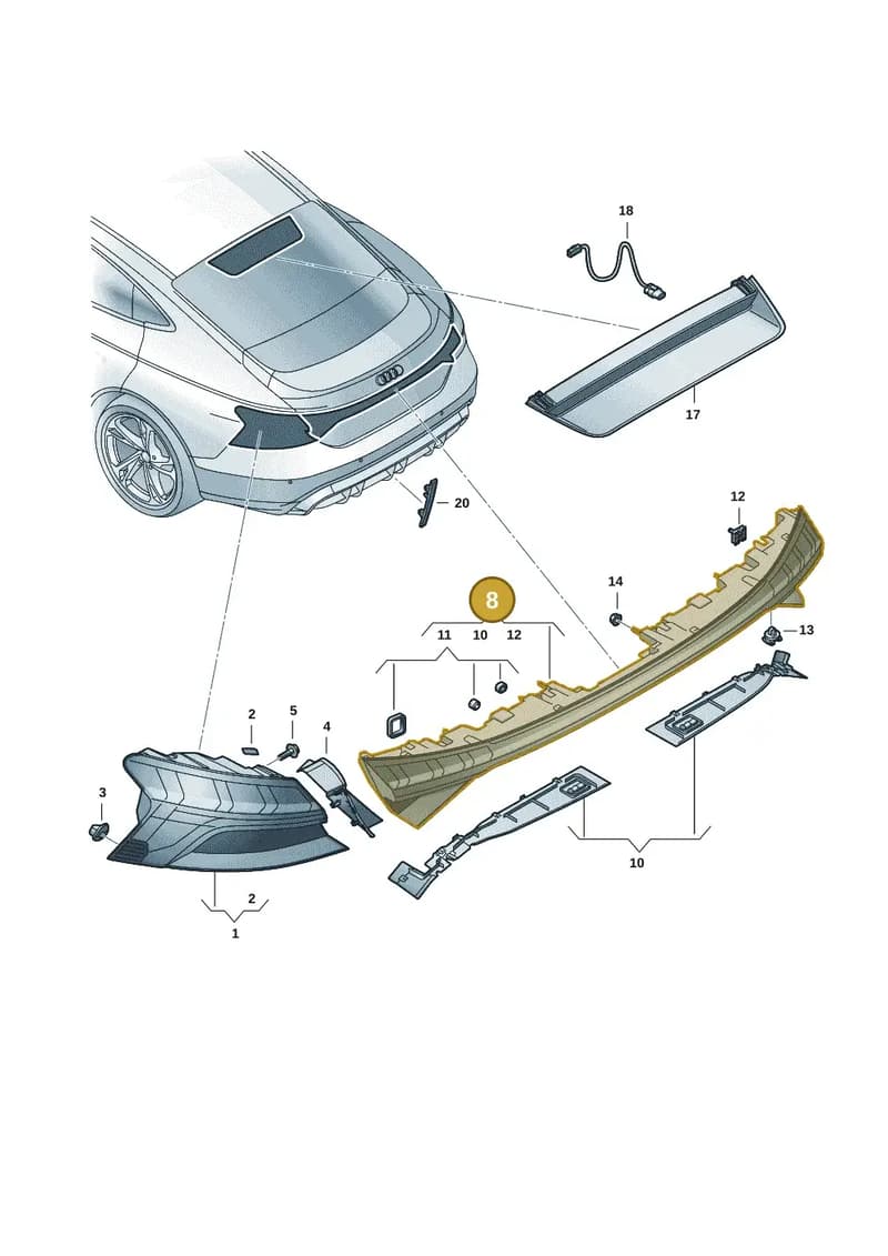 4J3945095 — Audi RS e-tron GT (2020-2025) diagram 4j1945000, position 8
