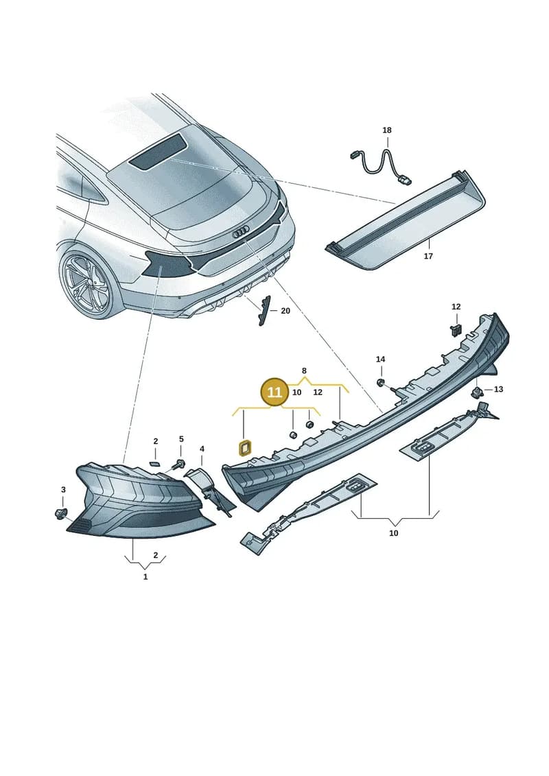 4J3945191 — Audi RS e-tron GT (2020-2025) diagram 4j1945000, position 11