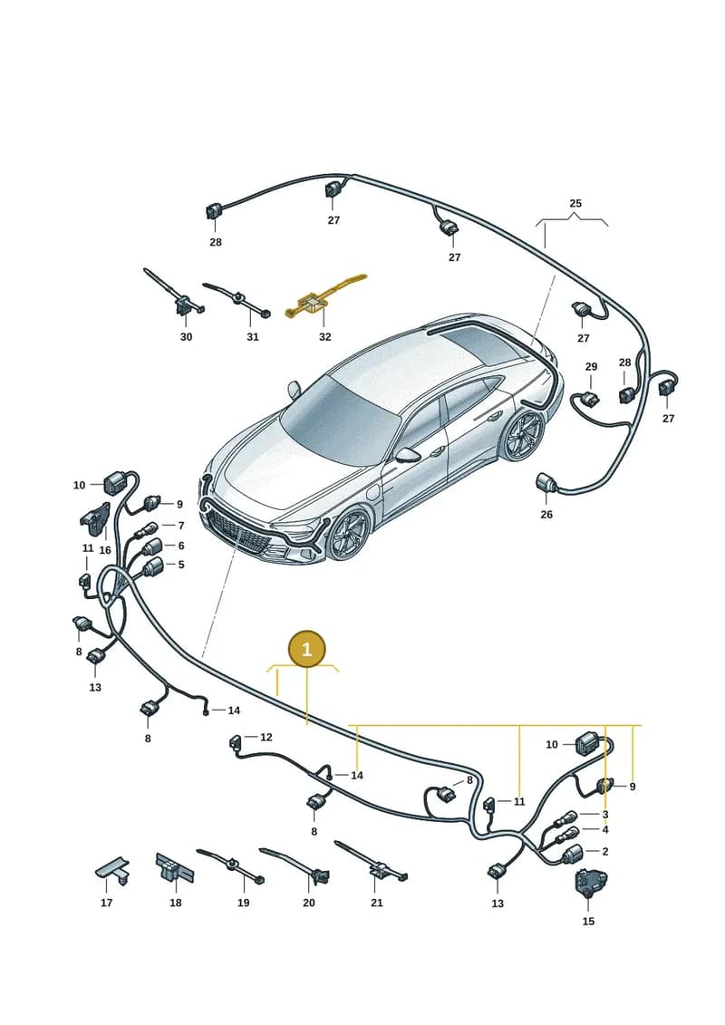 4J3971095AC — Audi RS e-tron GT (2020-2025) diagram 4j1972700, position 1