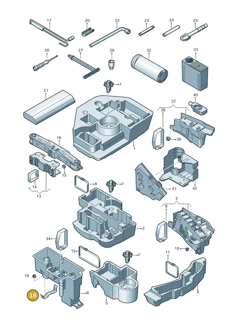 4K0012227 — Audi A6 (2018-2025) diagram 430011100, position 18