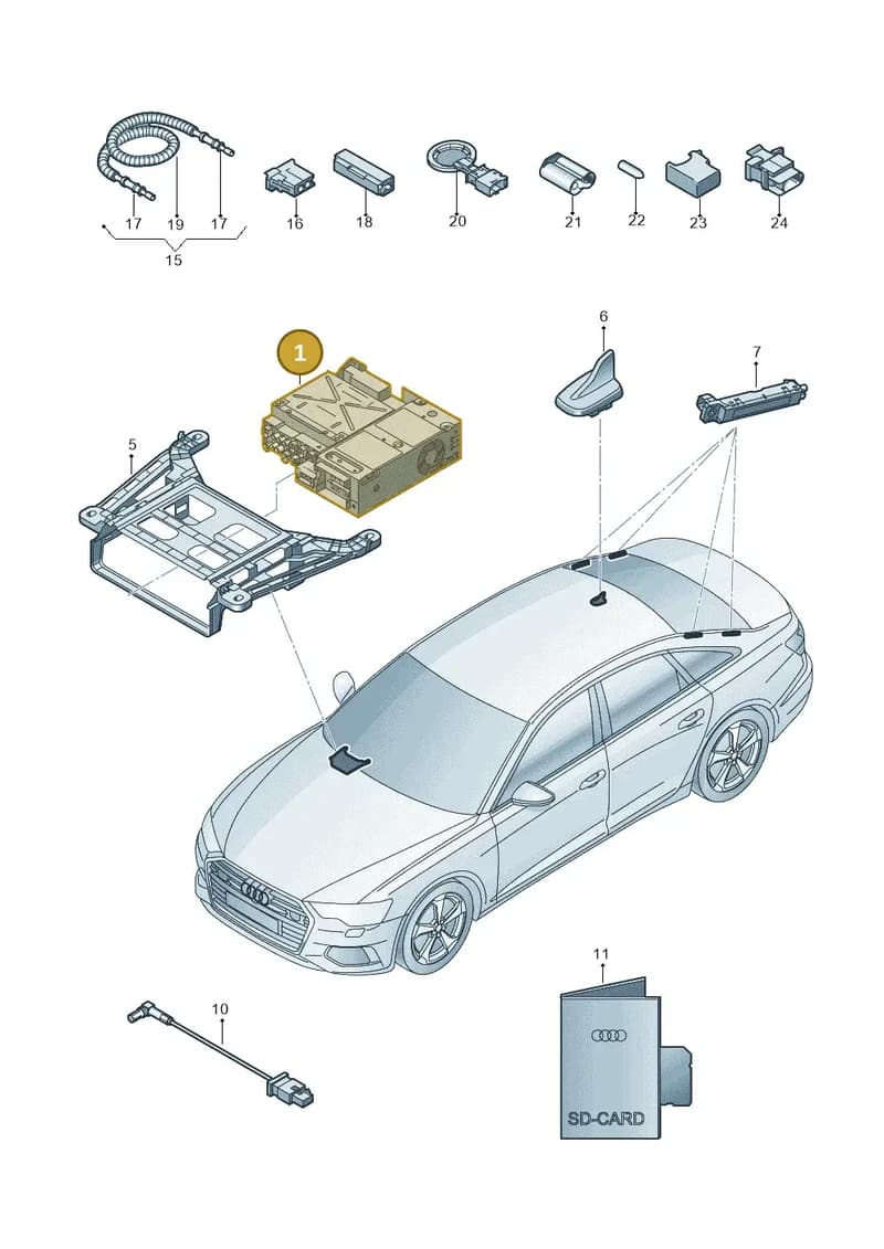 4K0035179A — Audi A6 (2018-2025) diagram 430035000, position 1