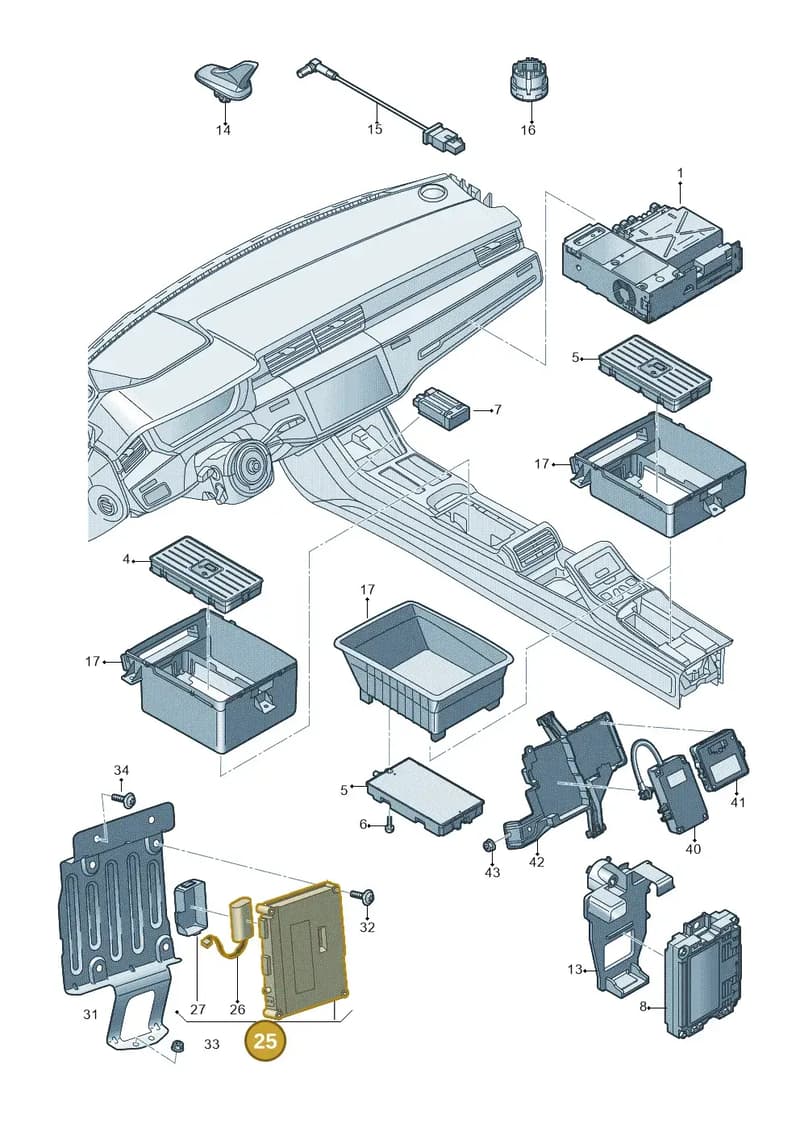 4K0035284A — Audi A8 (2017-2025) diagram 838035550, position 25