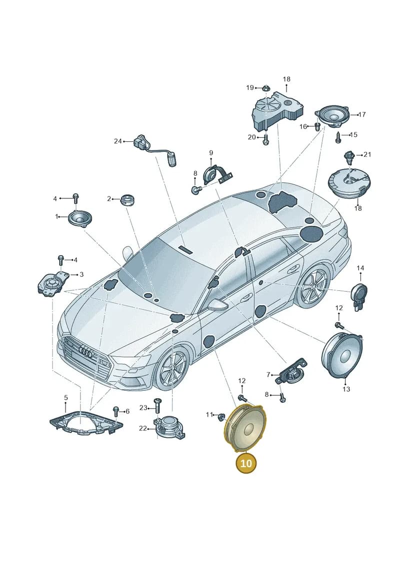 4K0035300 — Audi A6 (2018-2025) diagram 430035350, position 10