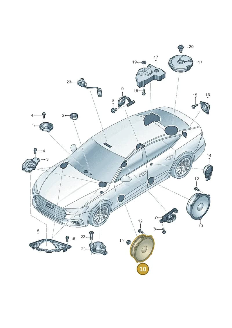 4K0035300 — Audi RS7 Sportback (2019-2025) diagram 435035350, position 10