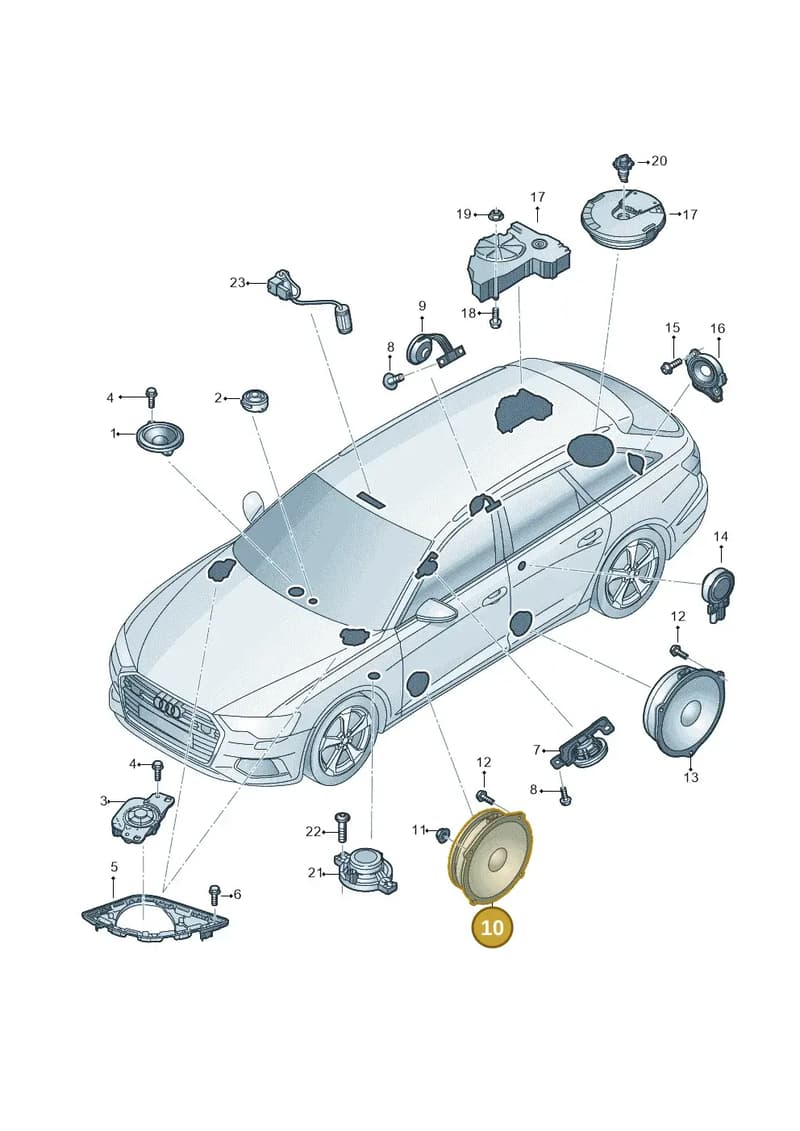 4K0035300 — Audi RS6 Avant (2019-2025) diagram 430035360, position 10