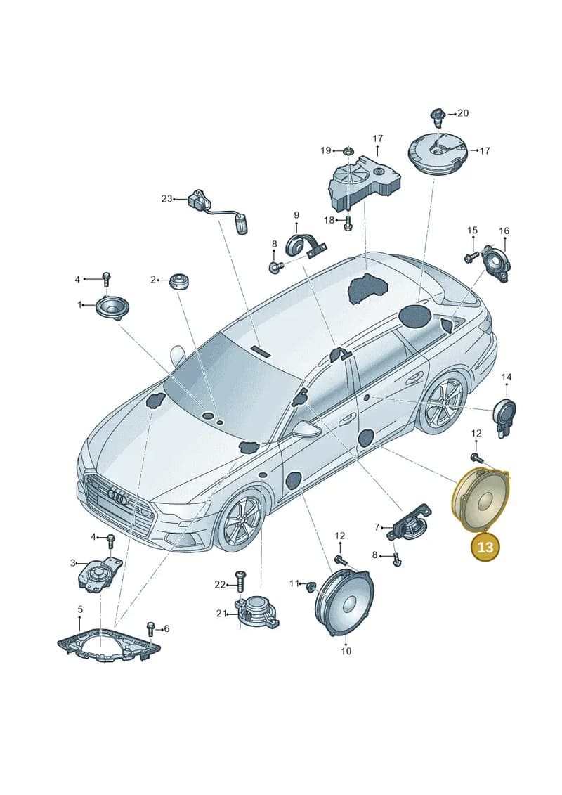 4K0035301 — Audi RS6 Avant (2019-2025) diagram 430035360, position 13