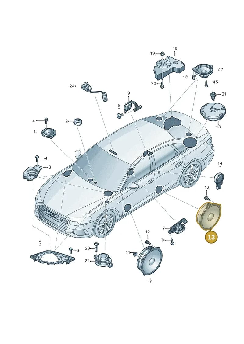 4K0035302 — Audi A6 (2018-2025) diagram 430035350, position 13