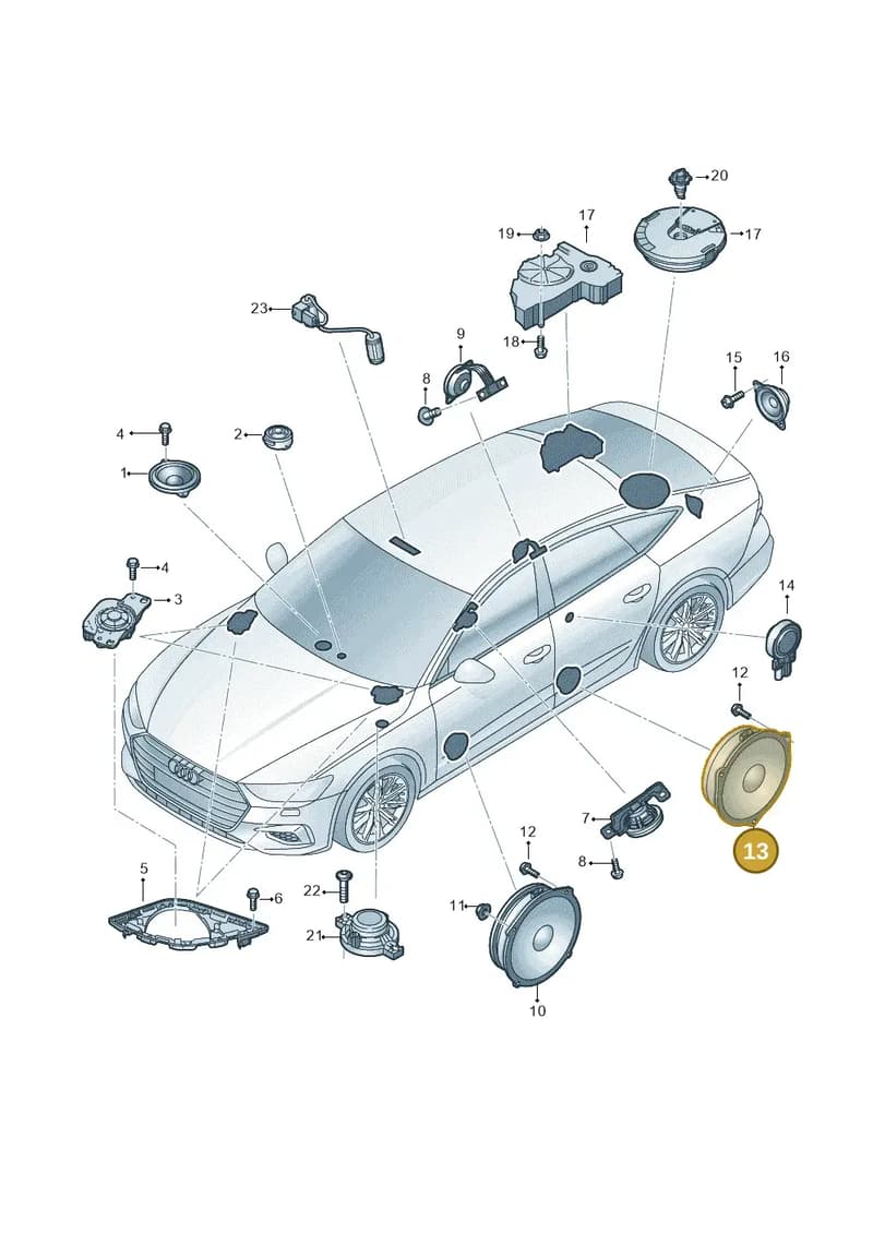4K0035302 — Audi RS7 Sportback (2019-2025) diagram 435035350, position 13
