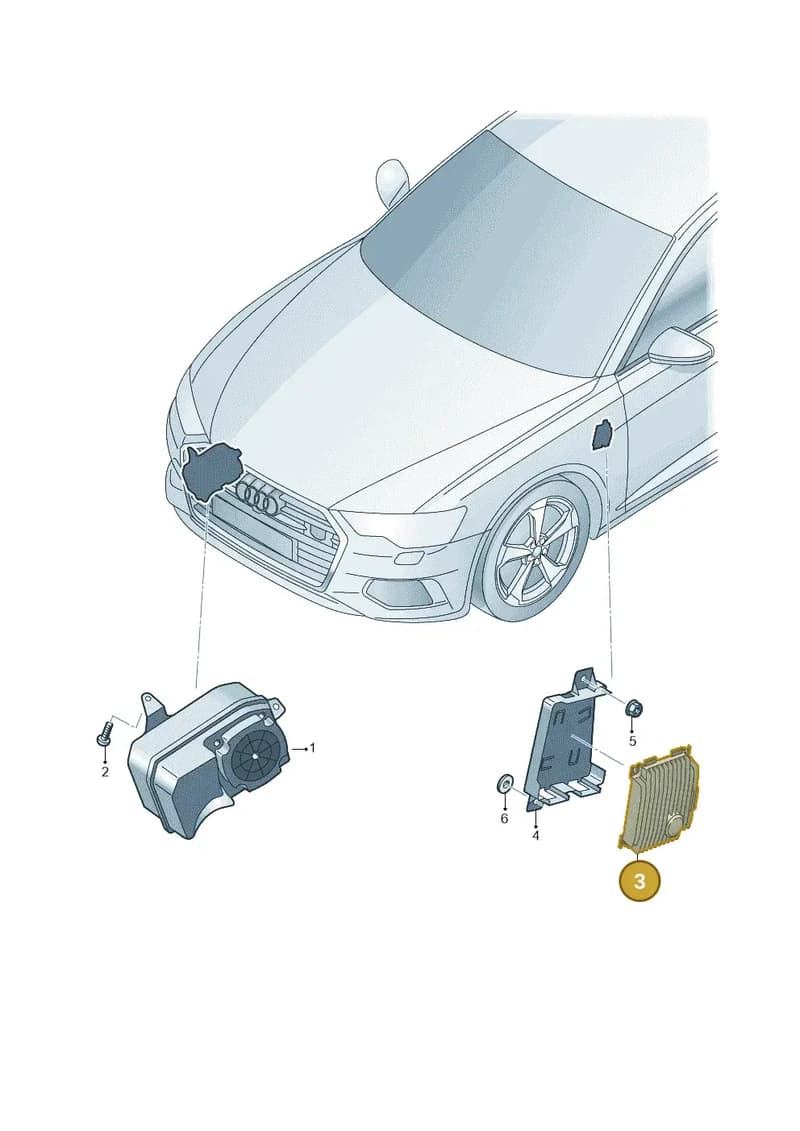 4K0035335A — Audi A6 (2018-2025) diagram 430035025, position 3