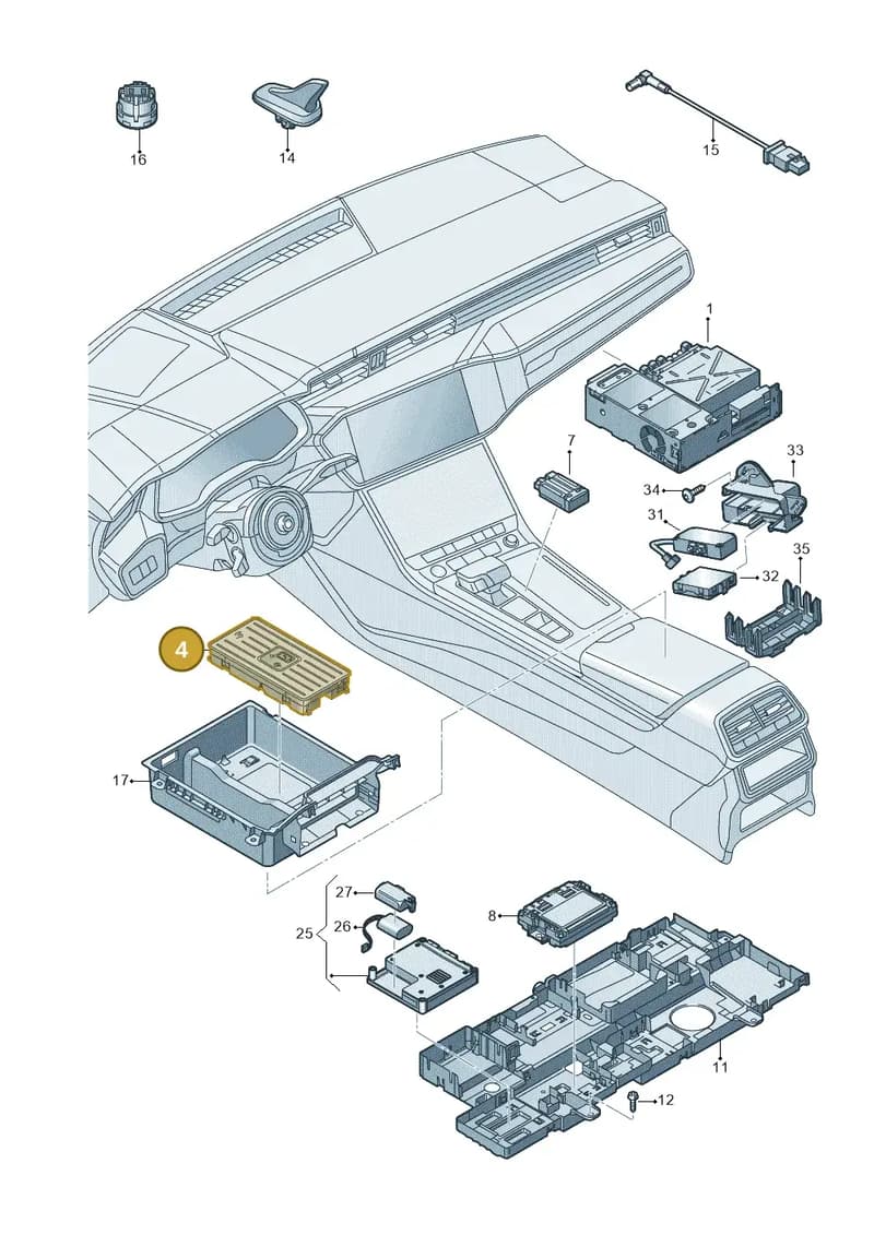 4K0035502B — Audi RS7 Sportback (2019-2025) diagram 435035550, position 4