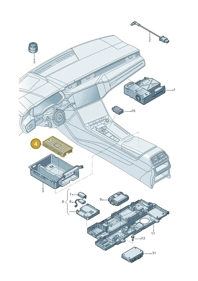 4K0035502B — Audi A6 L 2.0 (2018-) diagram 577035550, position 4
