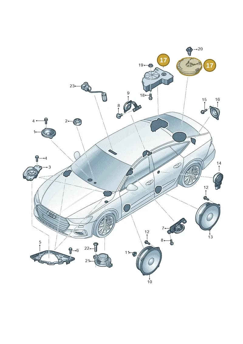 4K0035915 — Audi RS7 Sportback (2019-2025) diagram 435035350, position 17
