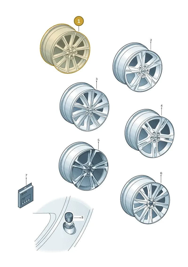 4K00714978Z8 — Audi A6 (2018-2025) diagram 430073010, position 1