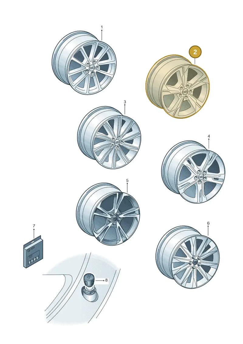 4K00714988Z8 — Audi A6 (2018-2025) diagram 430073010, position 2