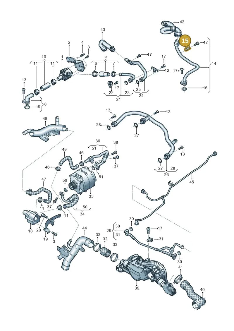 4K0121065C — Audi RS6 Avant (2019-2025) diagram 538121002, position 15