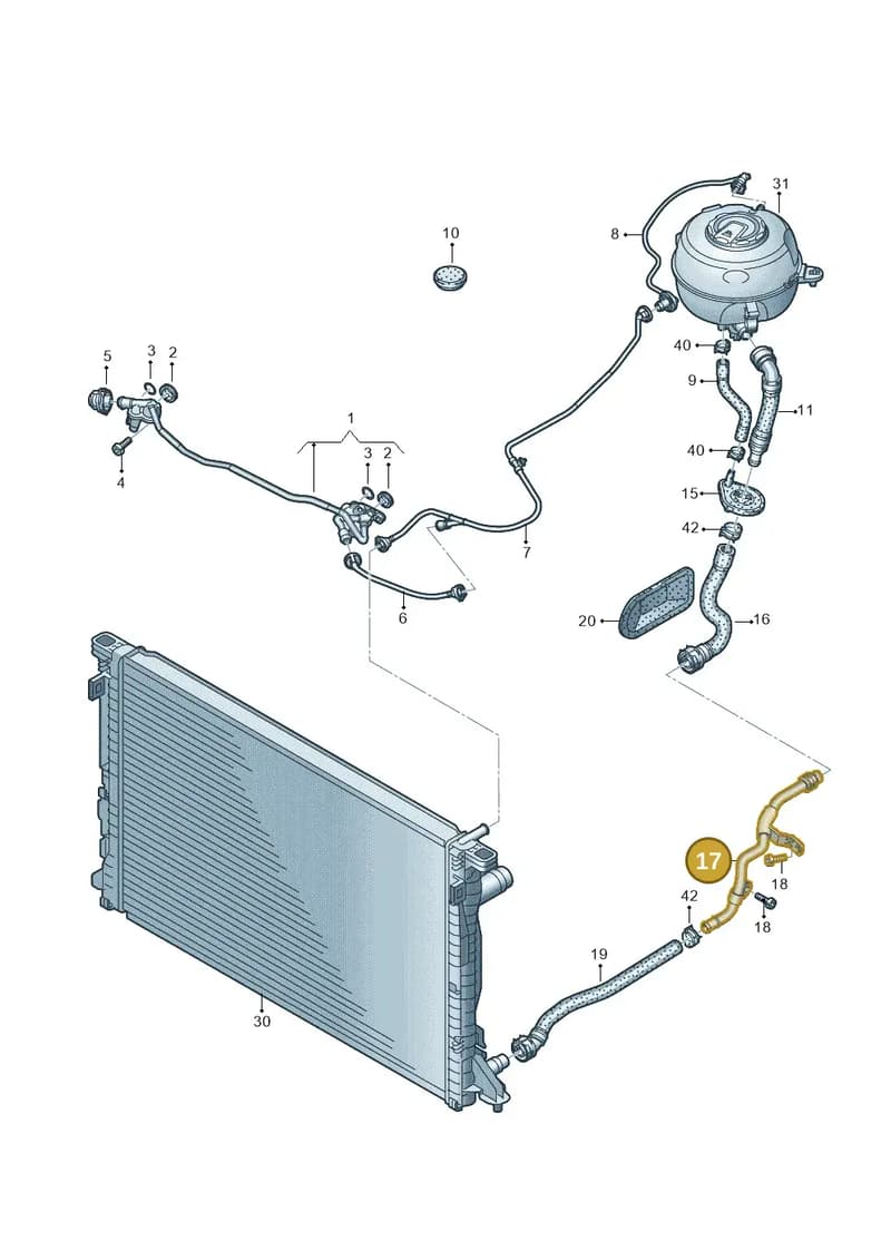 4K0121071J — Audi A6 (2018-2025) diagram 430121110, position 17