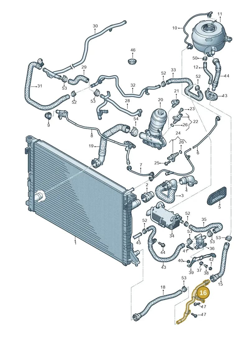 4K0121071J — Audi A6 (2018-2025) diagram 435121230, position 16