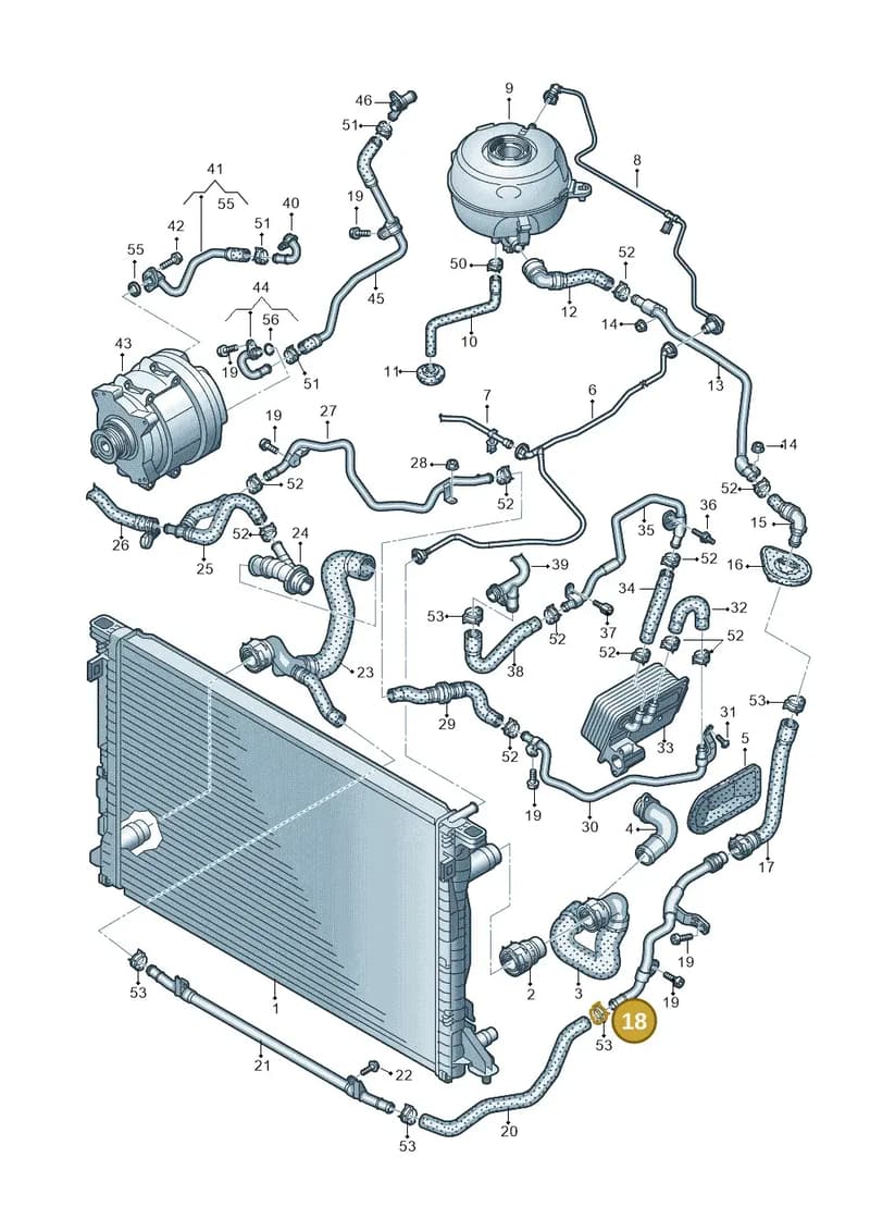 4K0121071J — Audi A6 (2018-2025) diagram 435121040, position 18