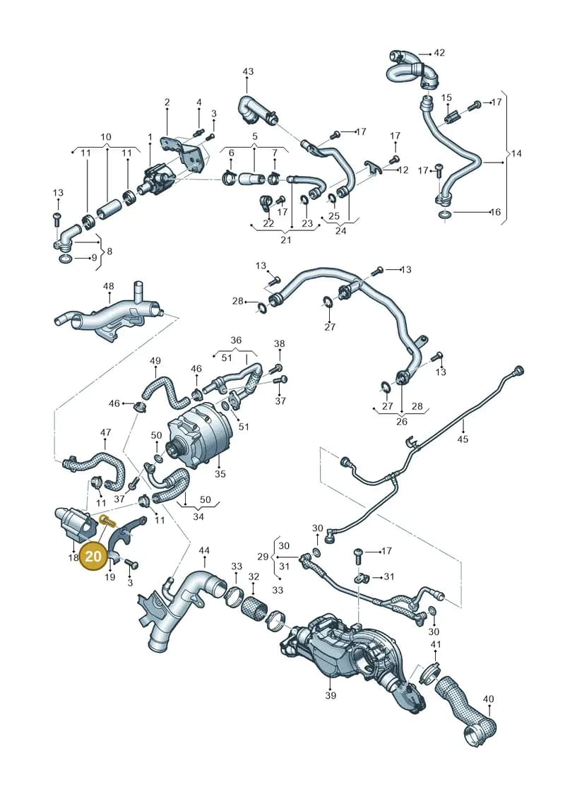 4K0121081DK — Audi RS6 Avant (2019-2025) diagram 538121002, position 20