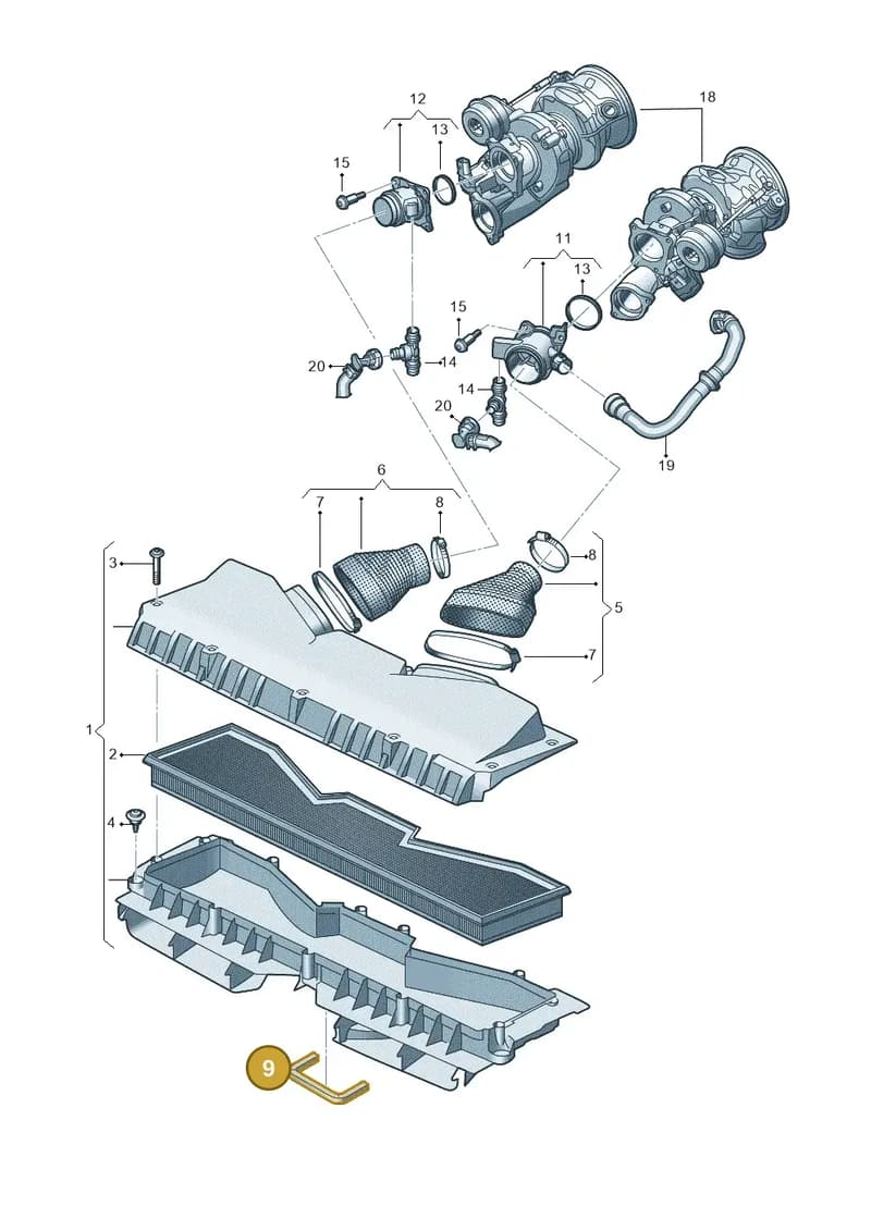 4K0121221 — Audi RS6 Avant (2019-2025) diagram 537133080, position 9