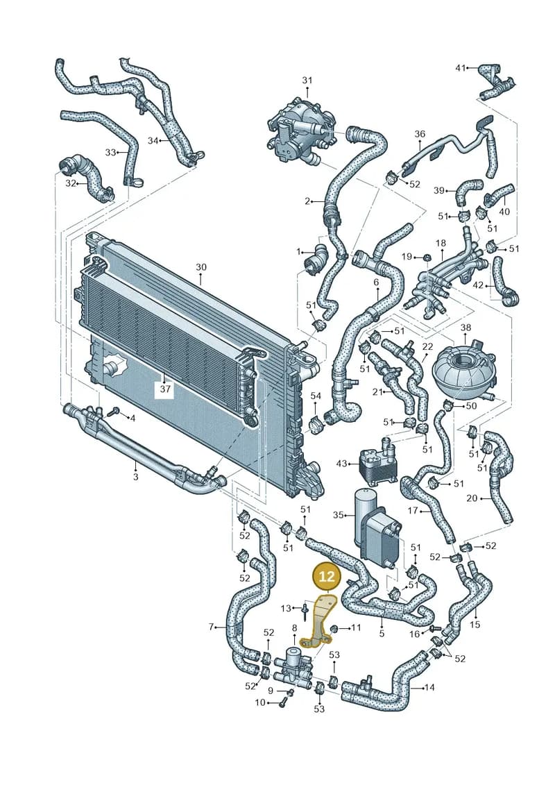 4K0121259H — Audi A6 (2018-2025) diagram 435121127, position 12