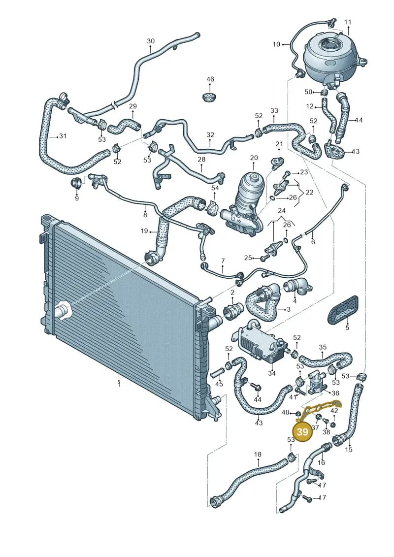 4K0121305AE — Audi A6 (2018-2025) diagram 435121230, position 39