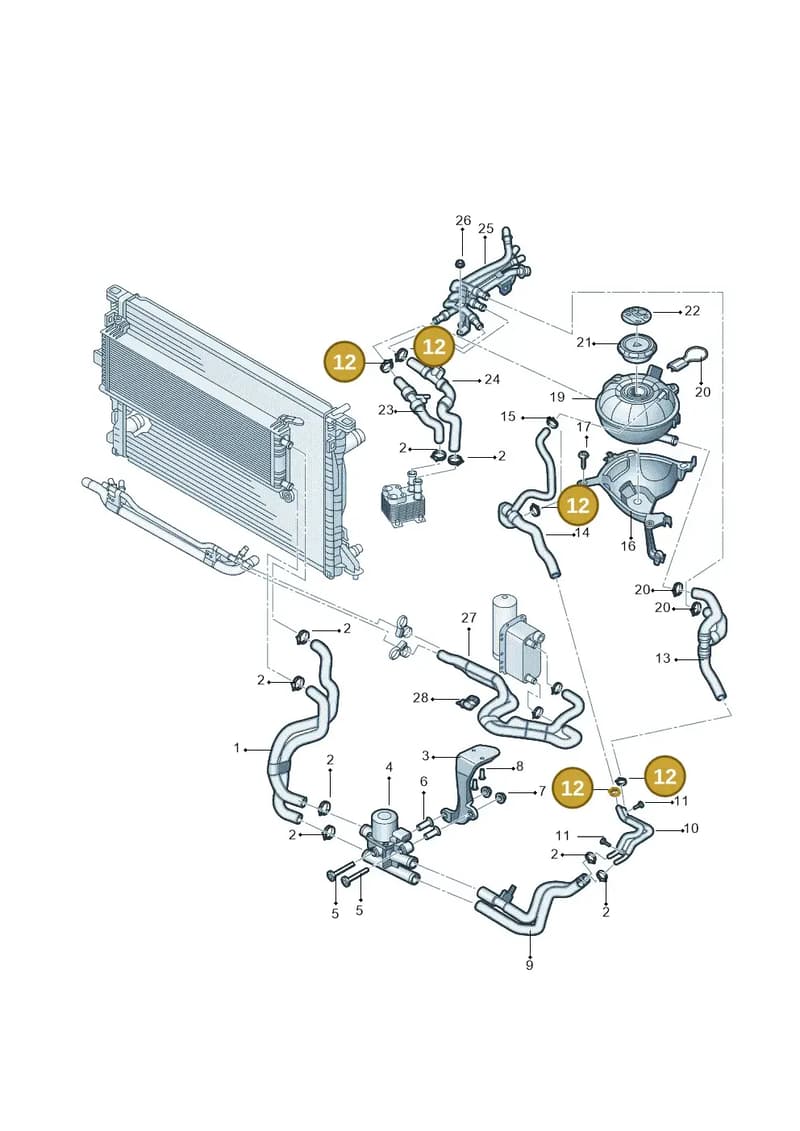 4K0121313D — Audi A6 L 2.0 (2018-) diagram 577121062, position 12