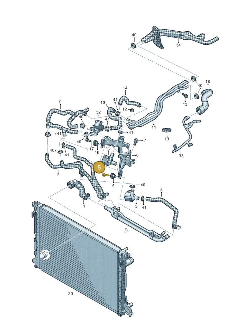 4K0121313D — Audi A6 (2018-2025) diagram 435121131, position 5