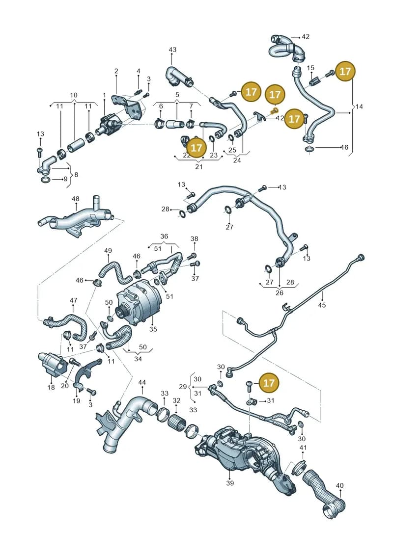 4K0121448P — Audi RS6 Avant (2019-2025) diagram 538121002, position 17