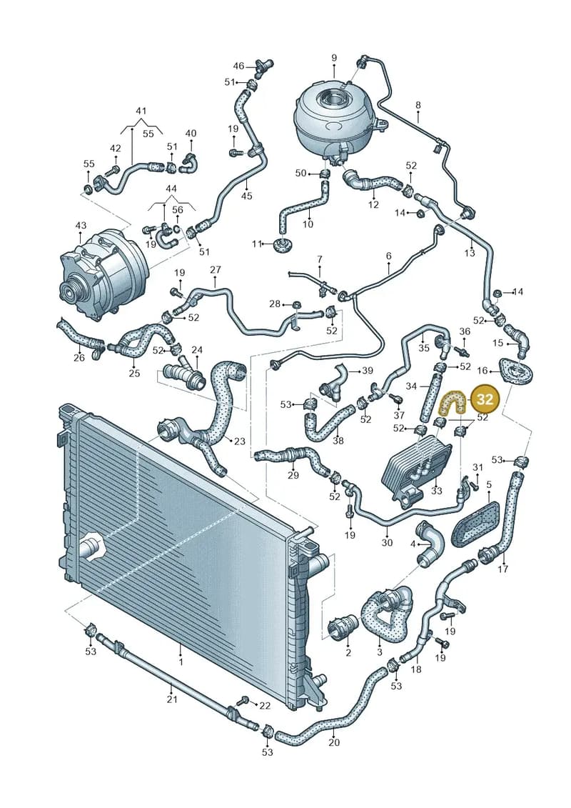4K0121449P — Audi A6 (2018-2025) diagram 435121040, position 32