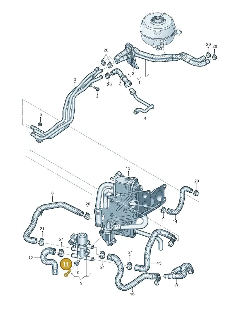 4K0121472S — Audi A6 (2018-2025) diagram 435121080, position 11