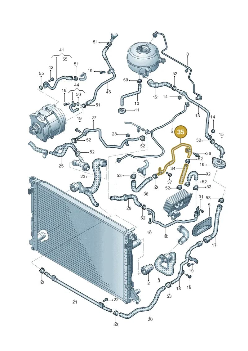 4K0121481G — Audi A6 L 2.0 (2018-) diagram 577121004, position 35