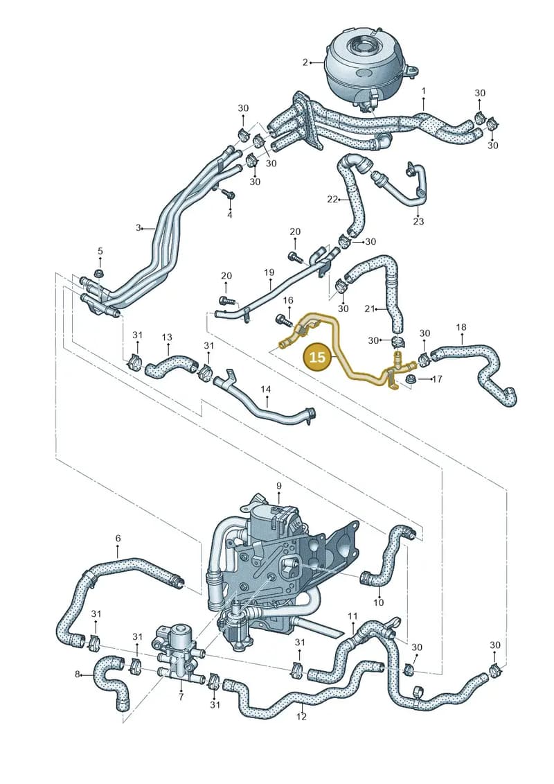 4K0121486G — Audi A6 (2018-2025) diagram 435121160, position 15