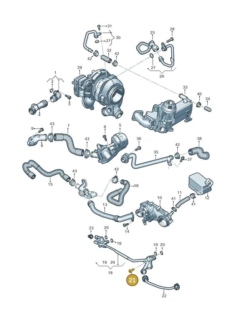 4K0121486H — Audi A6 (2018-2025) diagram 435121152, position 21