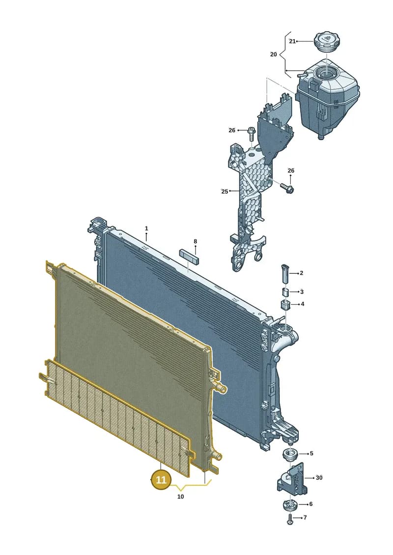 4K0121557 — Audi A5 Limousine (2024-2025) diagram 8wk121035, position 11