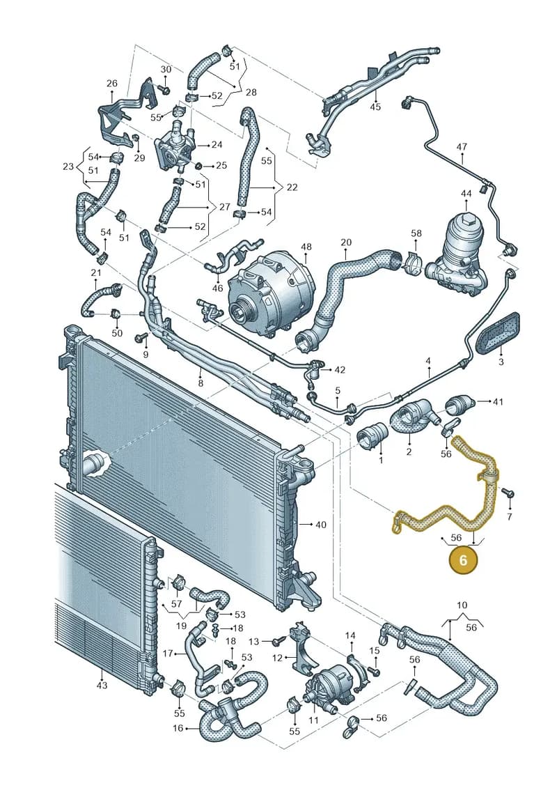 4K0122049 — Audi A6 (2018-2025) diagram 430121189, position 6